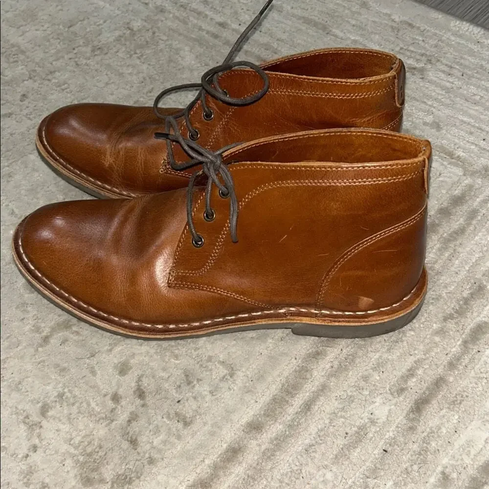 Crown Vintage Brown Leather Chukka Boots Lace Up Casual Dress Boots Men’s Size 9